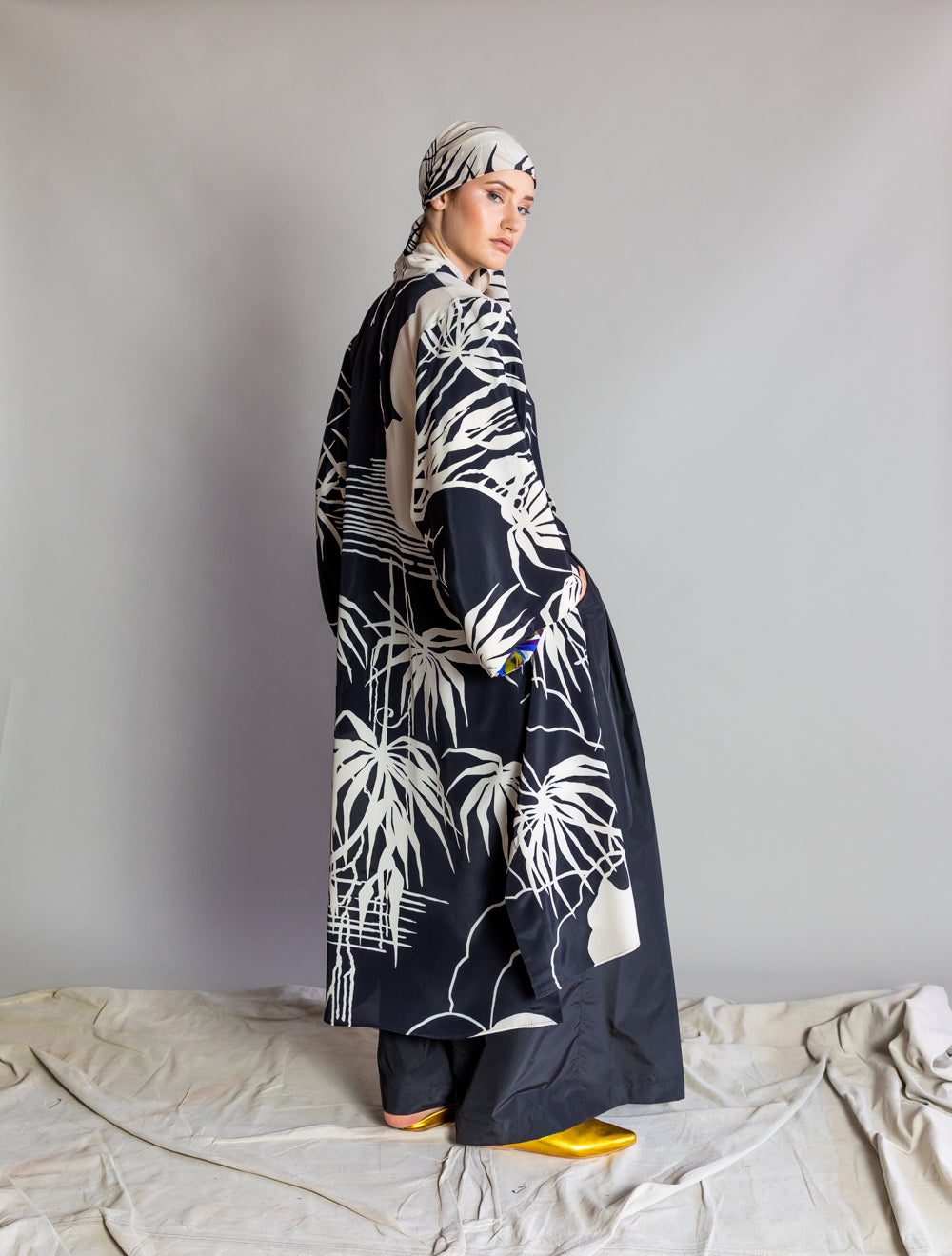 "rattan palm" kimono