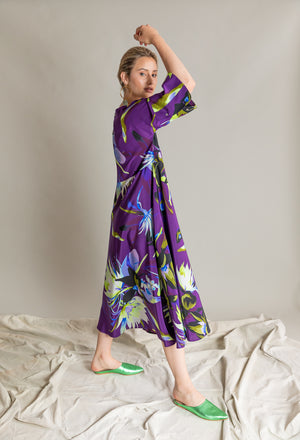 Silk print tunic
