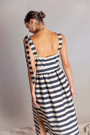 Apron dress Black Stripes