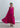 Rayon-Silk Halter Maxi Dress with Asymmetric Bell Skirt